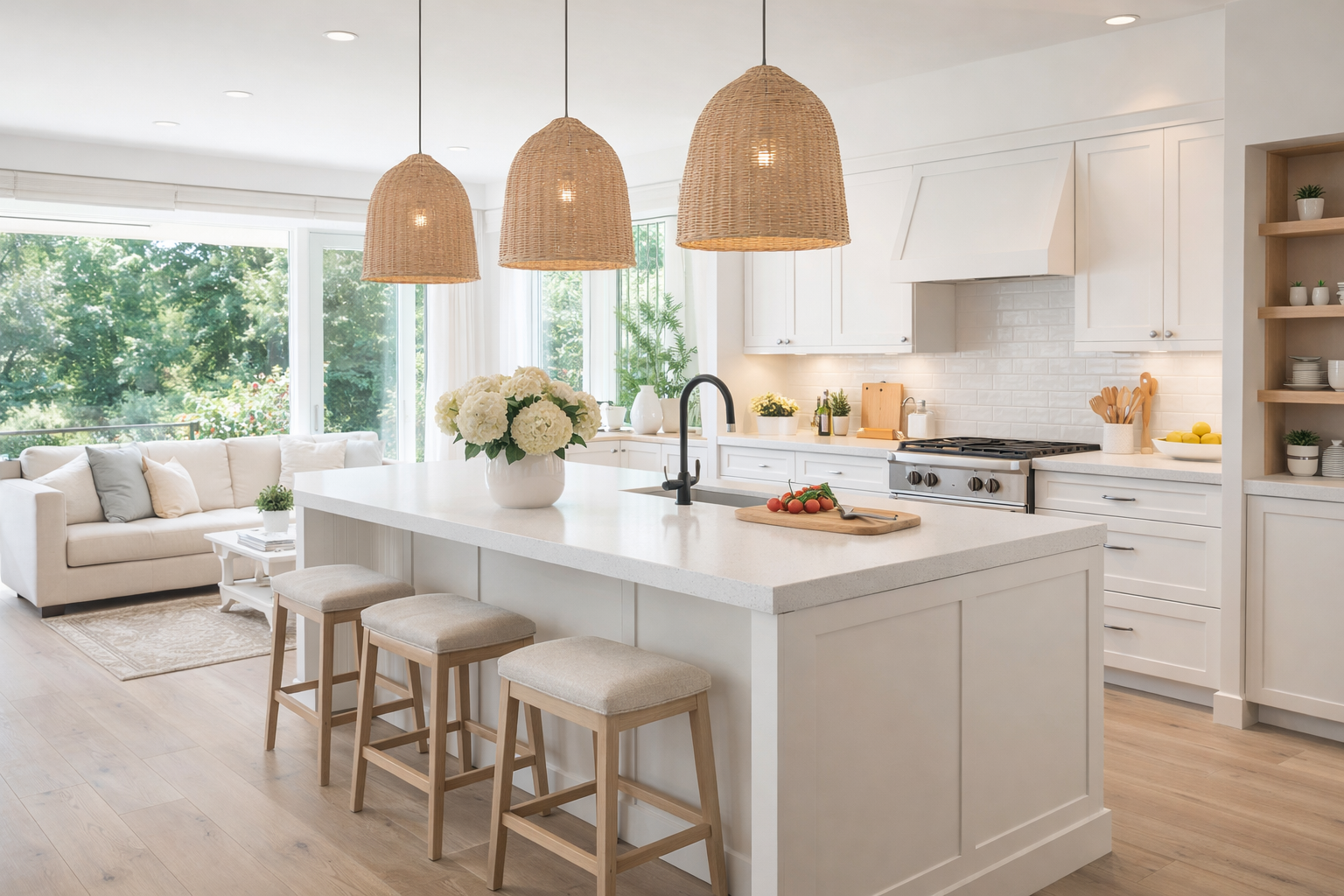 Maison lumineuse et cuisine soignée